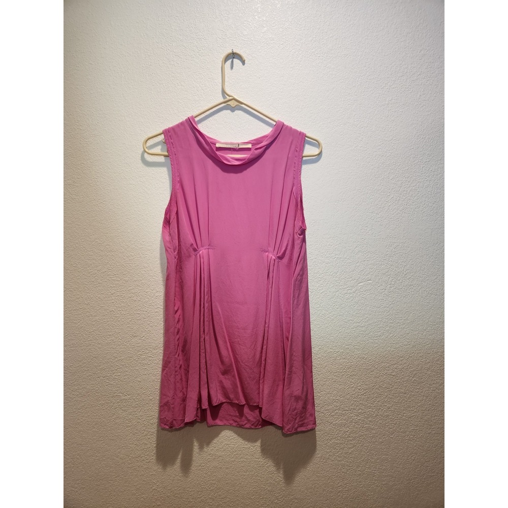 Schumacher 100% Silk Pink Sleeveless Tunic Blouse Women's Size 2